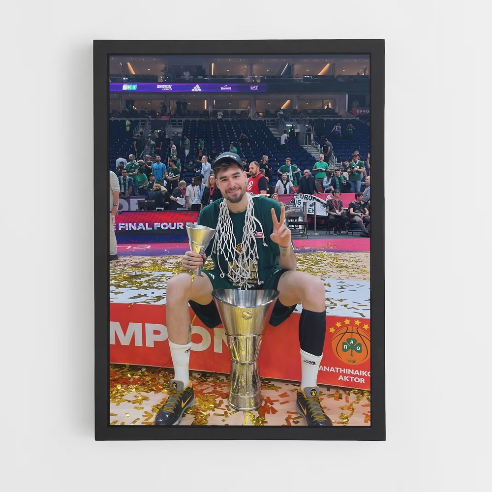 Poster Champion Inébranlable – affiche Basketball (vue 2)